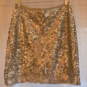JCrew Silver Sequin mini skirt size 4 , never worn, tags on